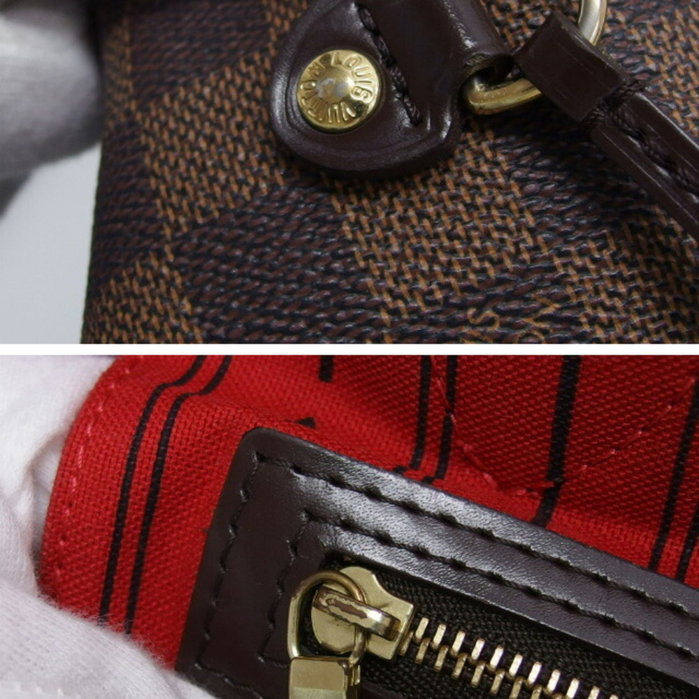LOUIS VUITTON Brown Damier Neverfull MM Shoulder Bag - Picture 9 of 12
